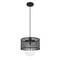 Z-Lite Kipton 1 Light Pendant, Matte Black & Clear 3037P11-MB - alternate 4